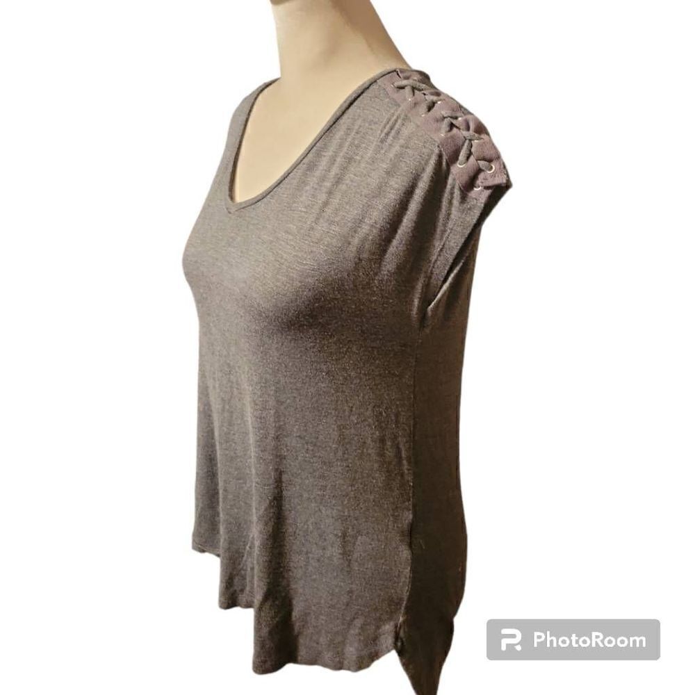 Pink Republic Boho Pullover Top with Laced Sleeves Size XS